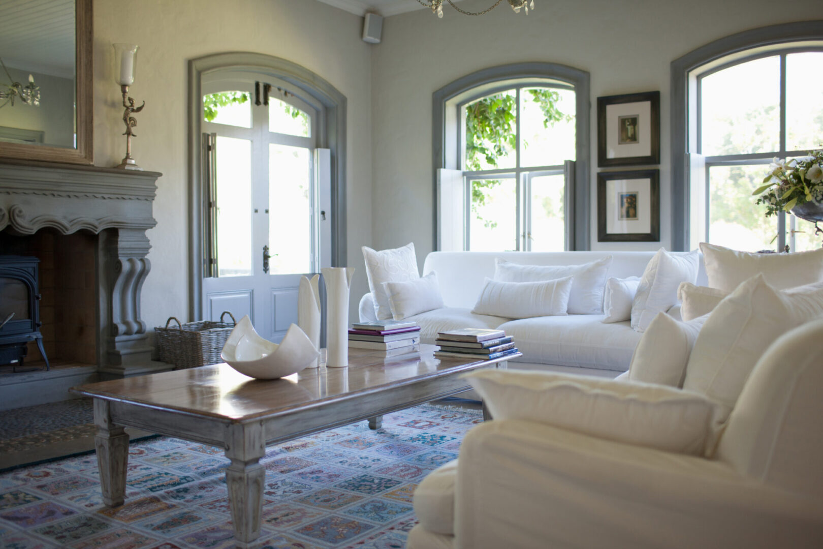 Cozy living area with natural light